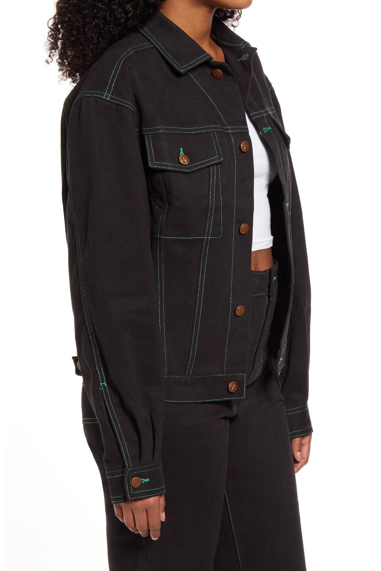 Denim Jacket, Alternate, color, BLACK