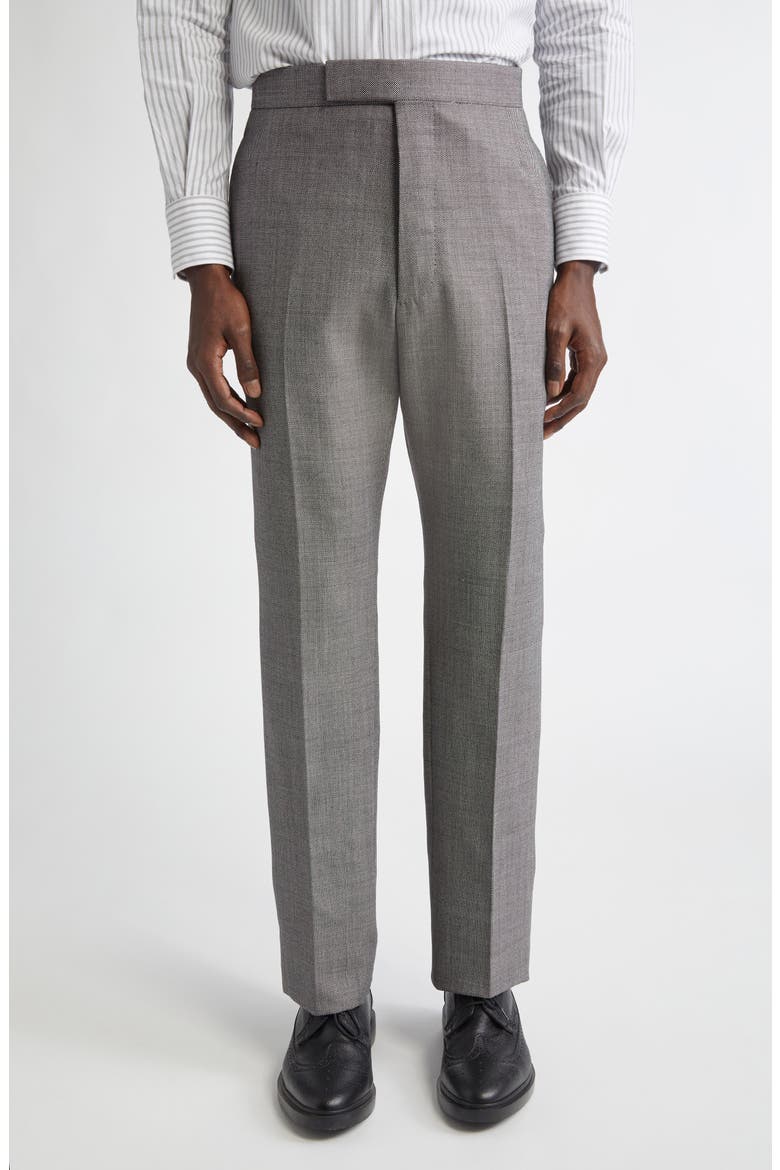 Fit 1 Super 120s Wool Backstrap Pants, Main, color, BLACK/ WHITE