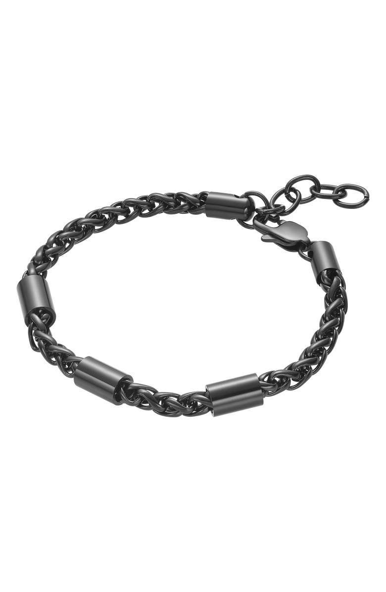 GEOFFREY BEENE Wheat Chain Bracelet, Alternate, color, Black