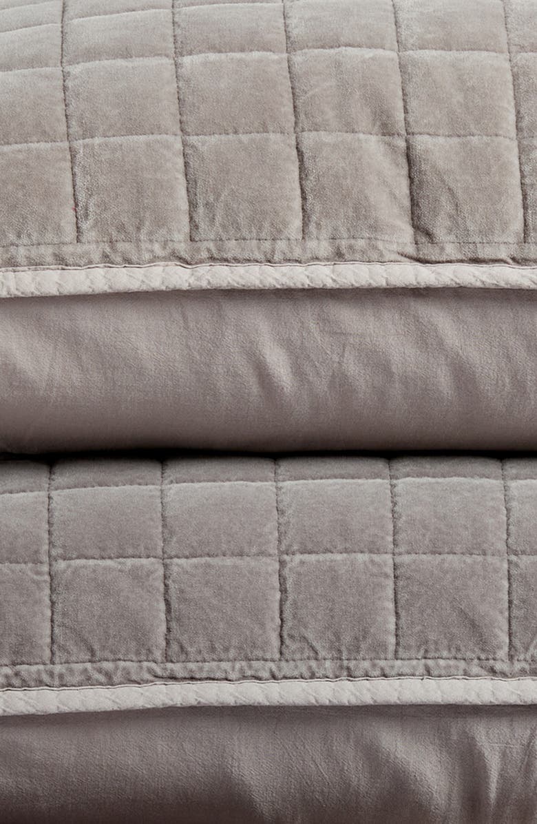 Nordstrom Velveteen Grid Quilt & Sham Set, Alternate, color, 