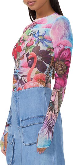 Kaylee Print Mesh Top