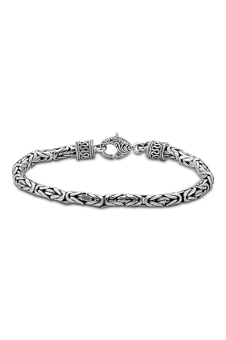 Sterling Silver Byzantine Bracelet, Main, color, SILVER