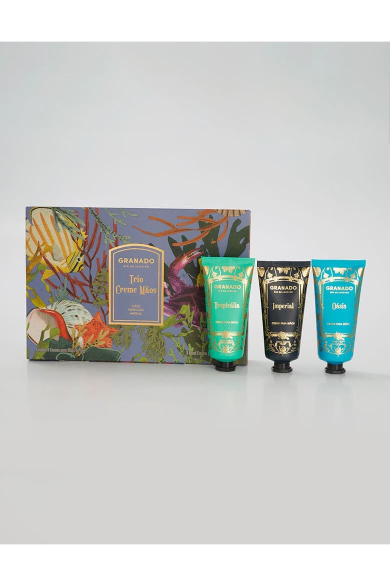 Hand Creams Trio Deep Sea Wonders, Main, color, Clear