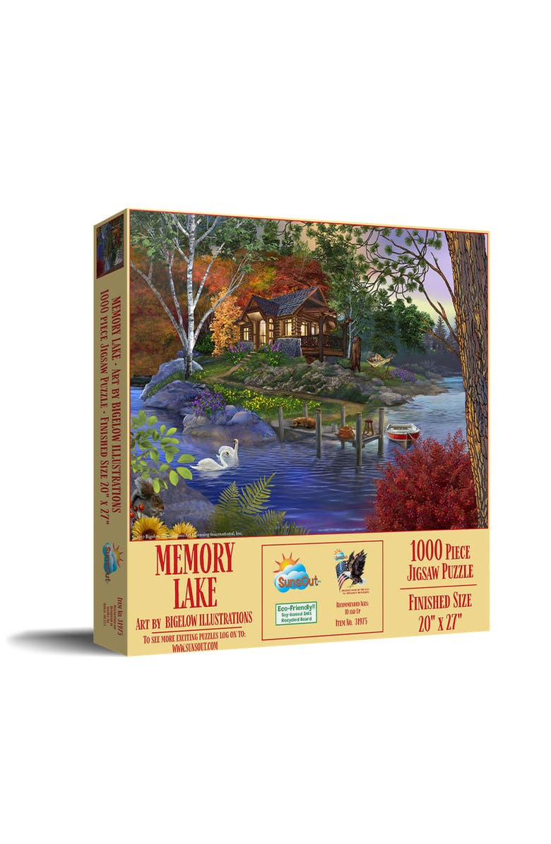 Sunsout Memory Lake 1000 piece Jigsaw Puzzle for Adults, Main, color, Multicolor