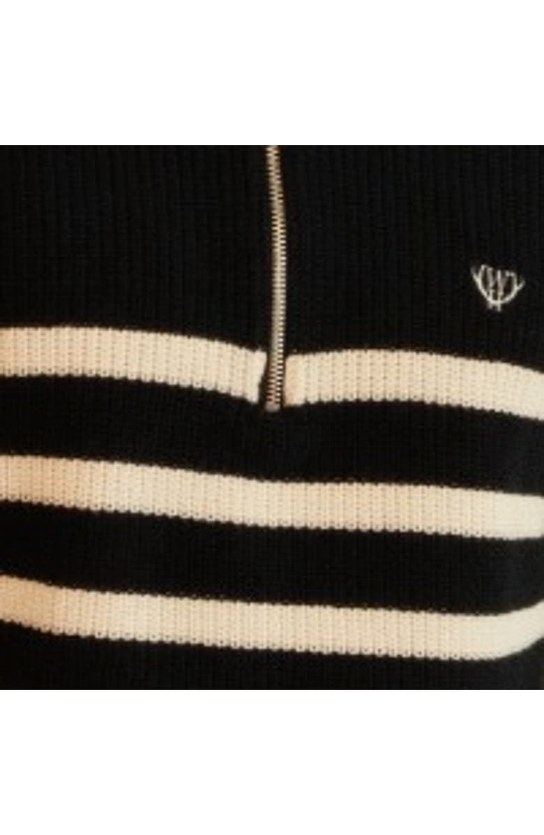 Walker & Hunt Huxley Striped Quarter Zip Sweater, Alternate, color, Navy