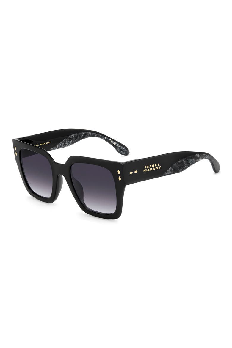 52mm Gradient Square Sunglasses, Alternate, color, BLACK MARBLE GREY/ VIOLET SF