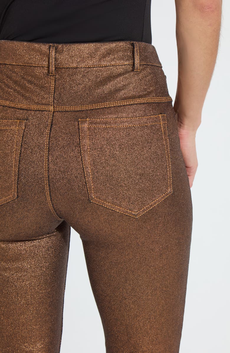 Lysse Metallic Coated Straight Leg Ankle Jeans, Alternate, color,