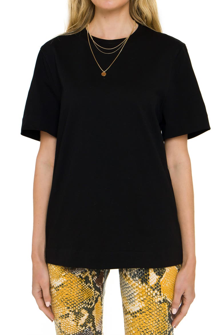 Crewneck T-Shirt, Main, color, BLACK