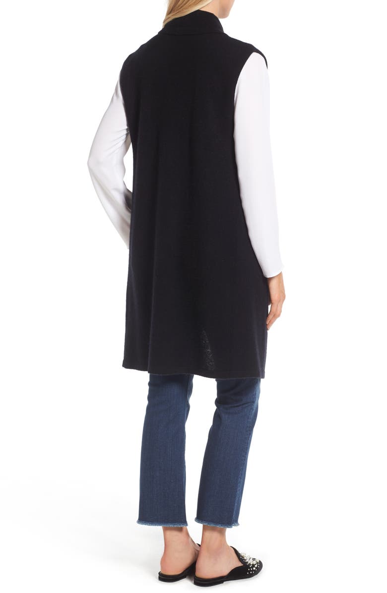 Halogen<sup>®</sup> Waterfall Drape Front Cashmere Vest, Alternate, color,