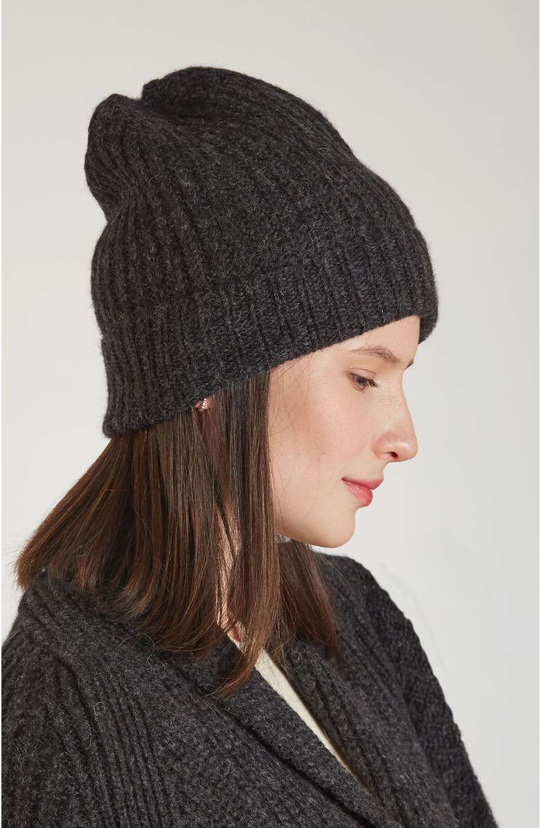 oyun Julia Rib Beanie, Alternate, color, Caviar
