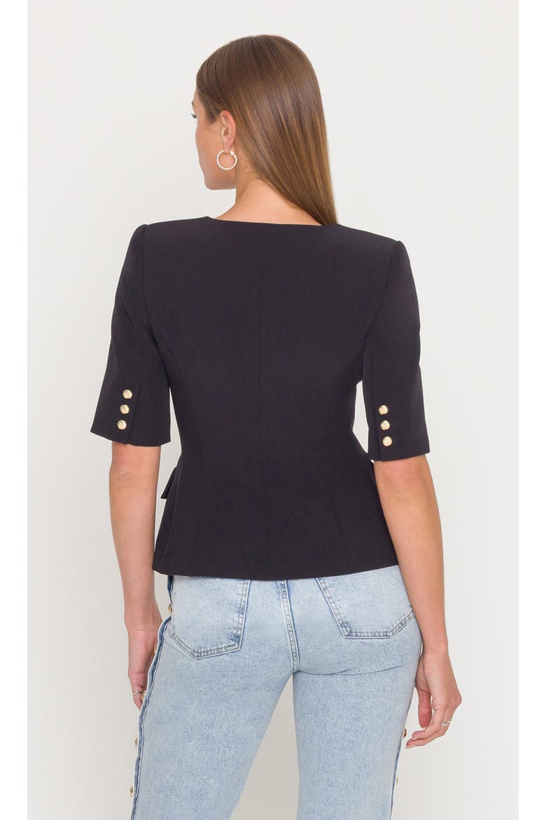 Tilly Crepe Jacket, Alternate, color, Black