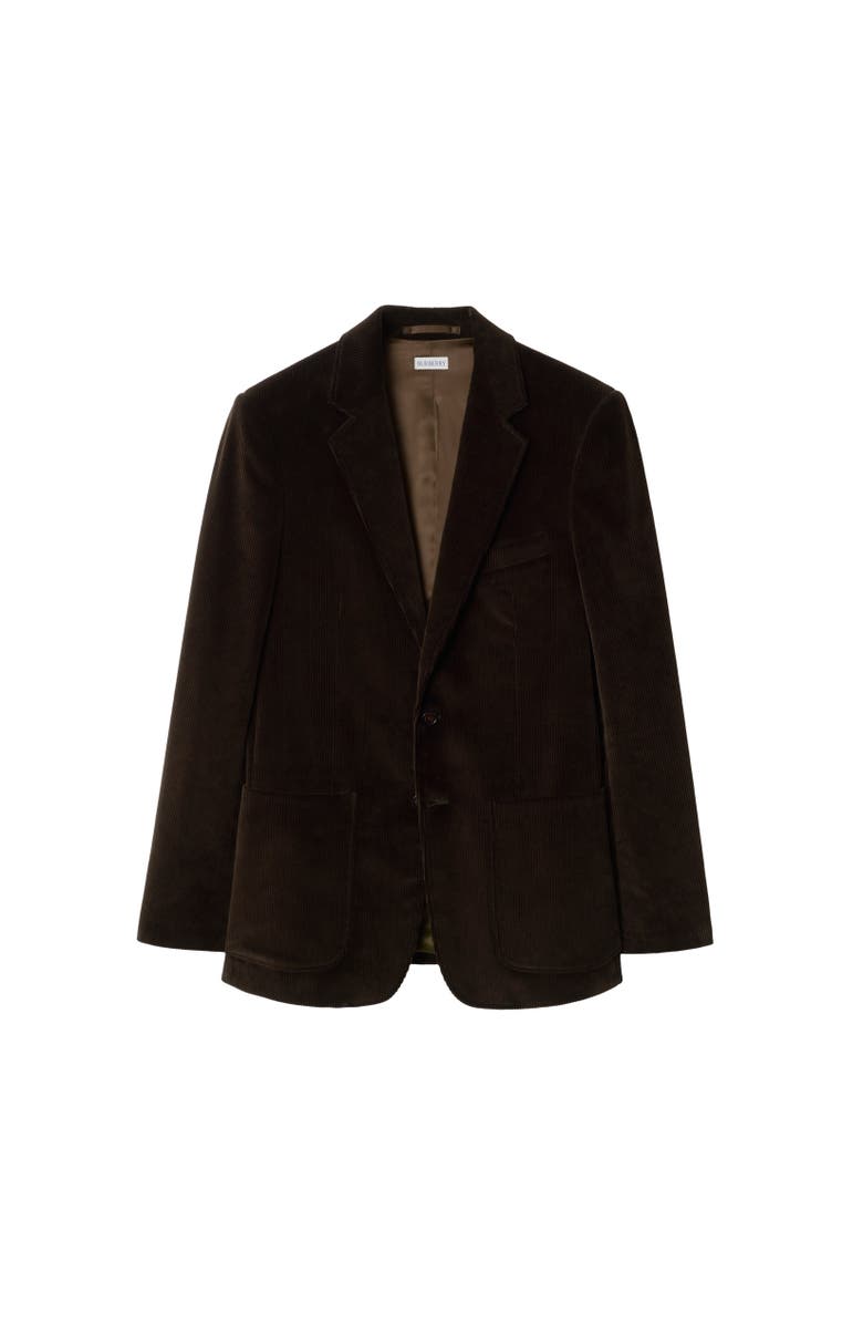 Burberry Corduroy Tailored Jacket, Alternate, color, Clove Brown