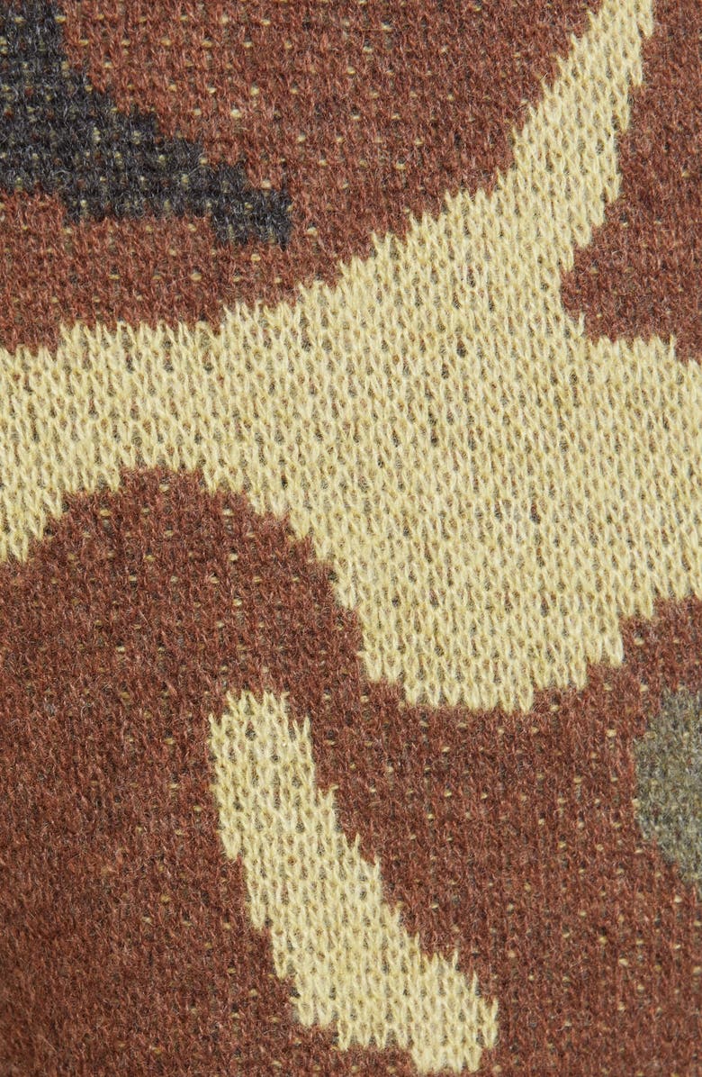 R13 Camo Jacquard Cashmere Sweater Pants, Alternate, color, 