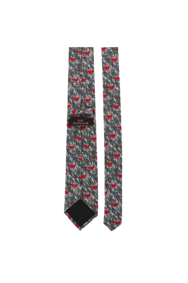 The Snowy Virginia Nightingale Silk Novelty Necktie, Alternate, color, Multiple