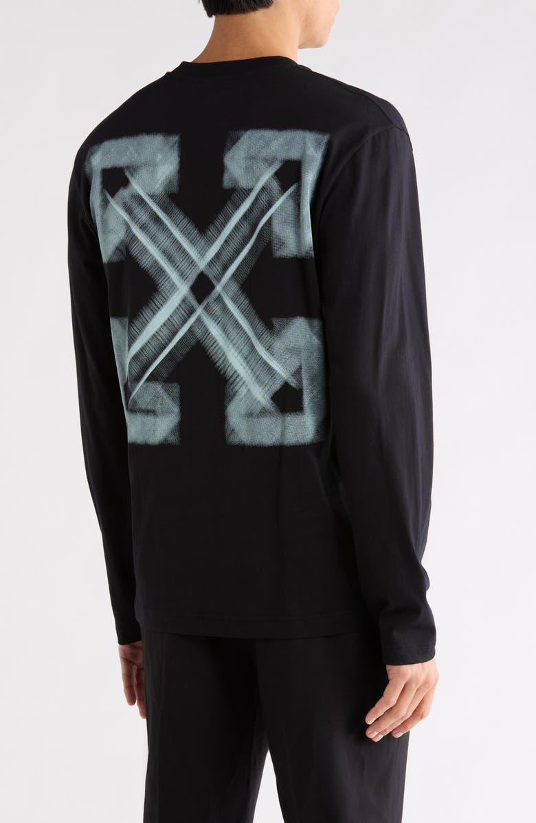 Off-White Vibe Arrow Skate Long Sleeve T-Shirt, Alternate, color, Black-Aqua Glass