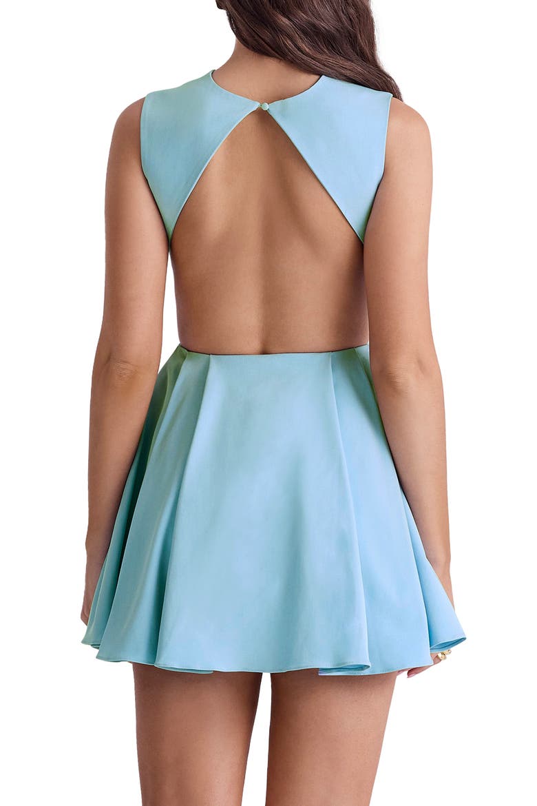 Ingrid Cutout Fit & Flare Minidress, Alternate, color, CINDERELLA BLUE
