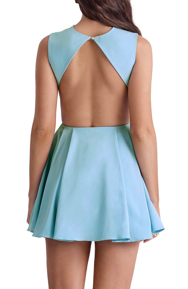 HOUSE OF CB Ingrid Cutout Fit & Flare Minidress, Alternate, color, Cinderella Blue