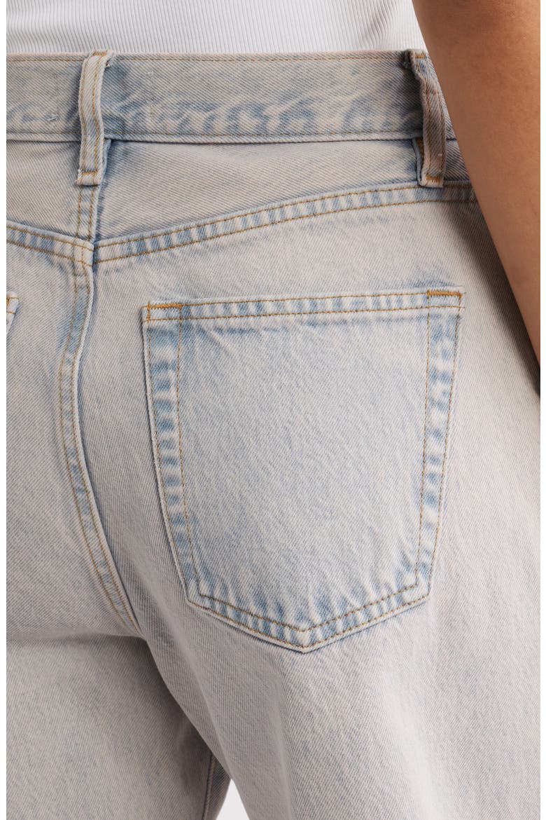 The Bow High Waist Barrel Jeans, Main, color, WISTERIA