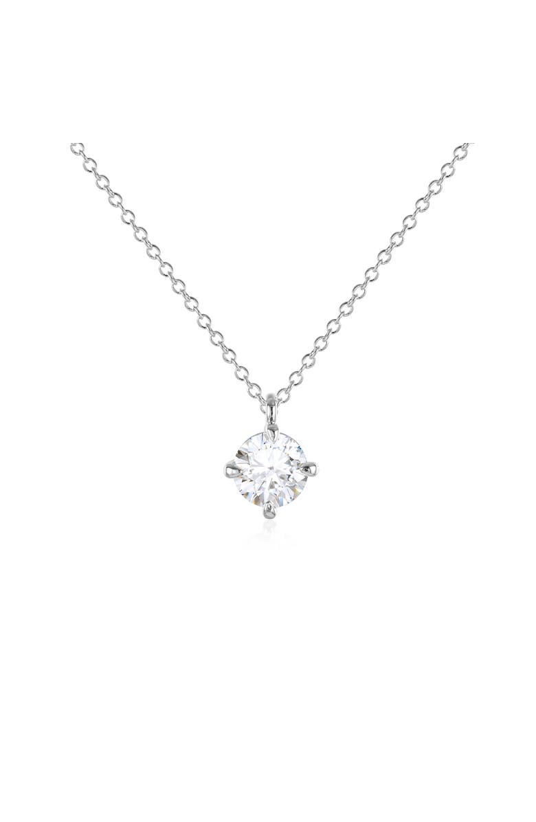 Untamed Petals Joelle Crystal Pendant, Main, color, Silver