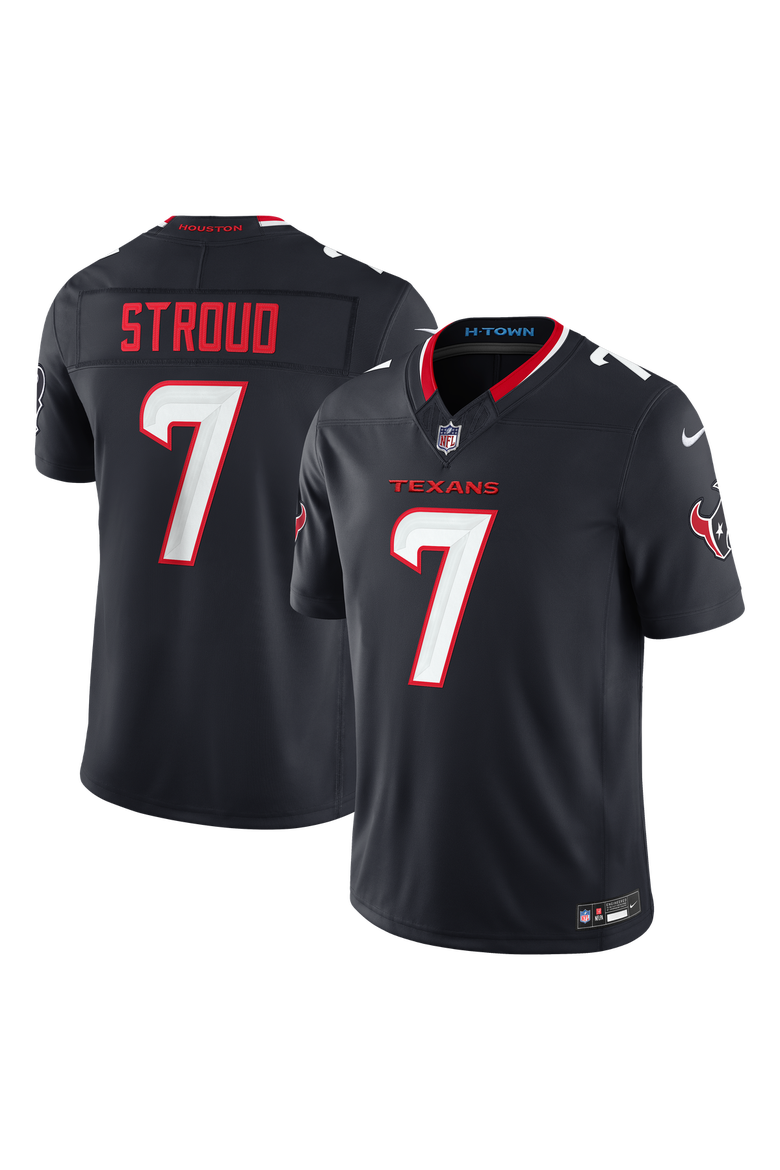 Men's Nike C.J. Stroud Navy Houston Texans Team Vapor F.U.S.E. Stitched Limited Jersey, Main, color, Navy
