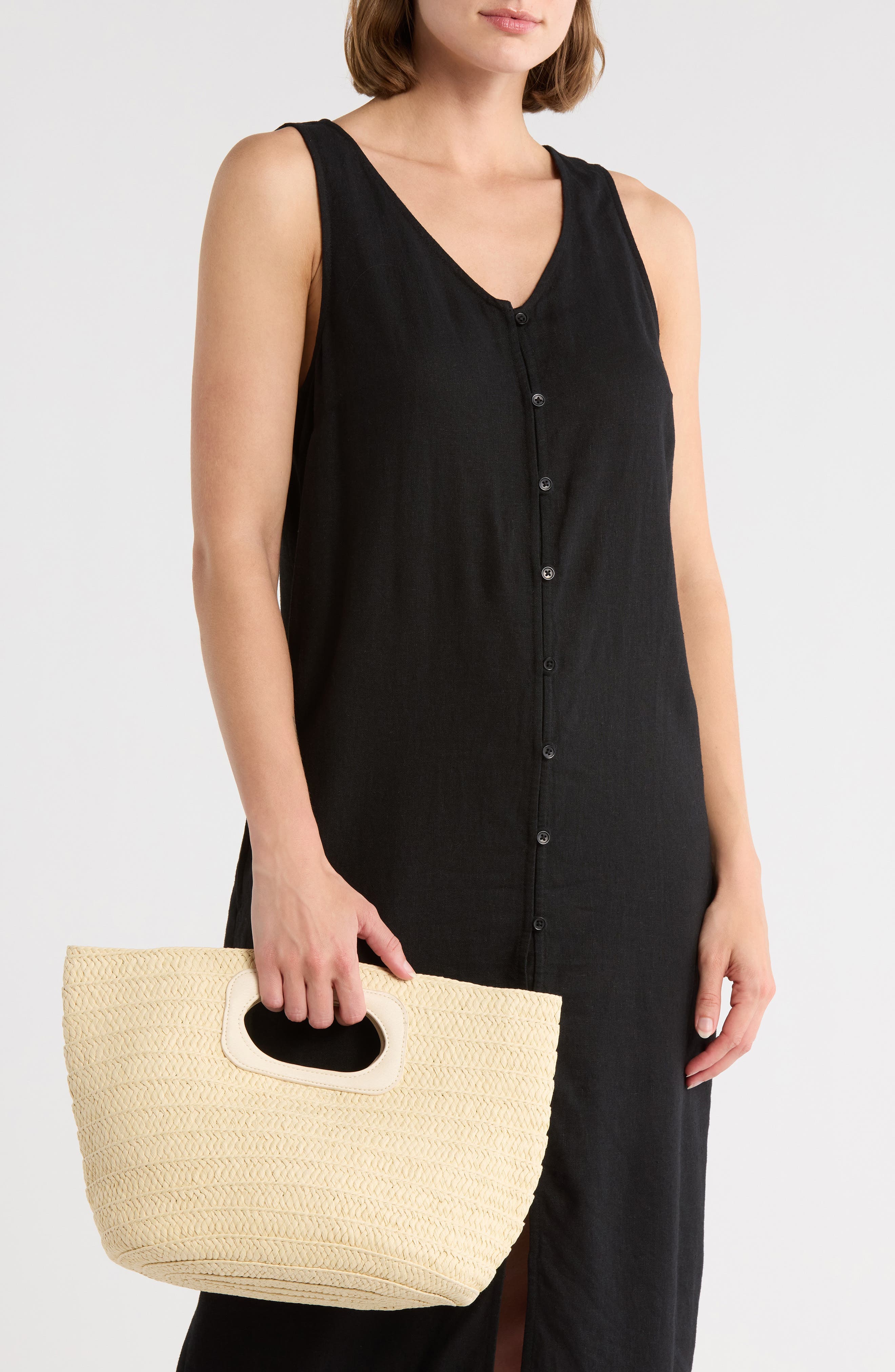 Collection XIIX Raffia Basket Tote Bag, Alternate, color, Natural