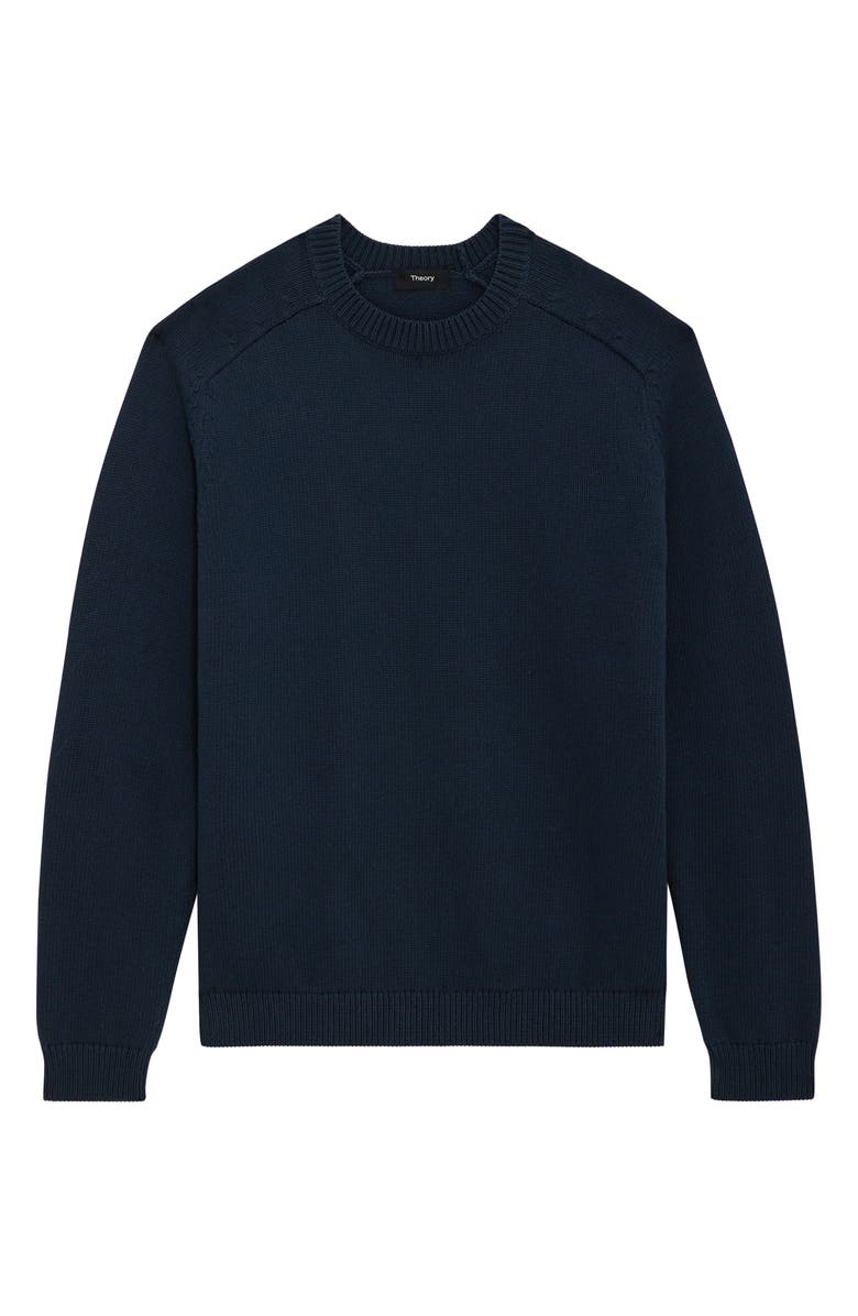 Theory Relaxed Crewneck Sweater, Alternate, color, Navy