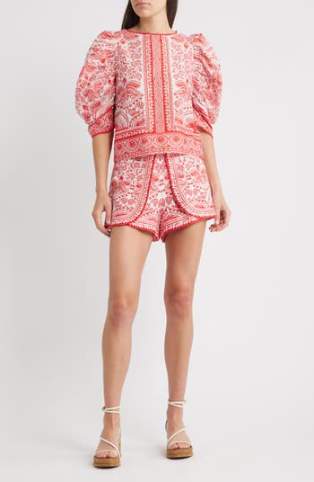 River Ride Puff Sleeve Cotton Top