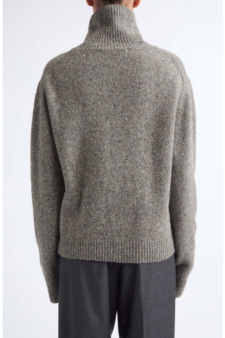 Wool Blend Mouliné Turtleneck Sweater, Alternate, color, GREY MOULINE