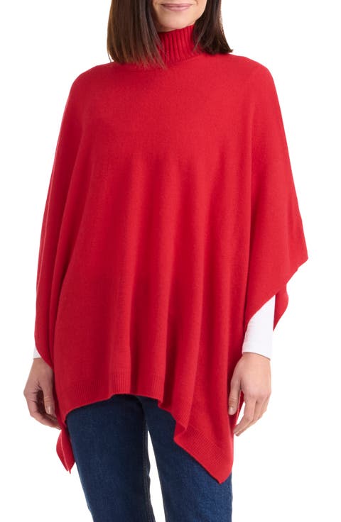 Funnel Neck Cashmere Poncho