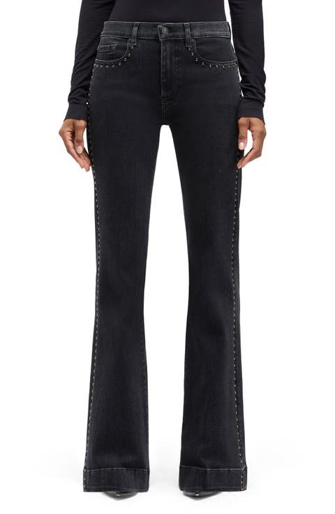 Dojo Studded Flare Leg Jeans