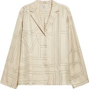 TOTEME Monogram Silk Pajama Top