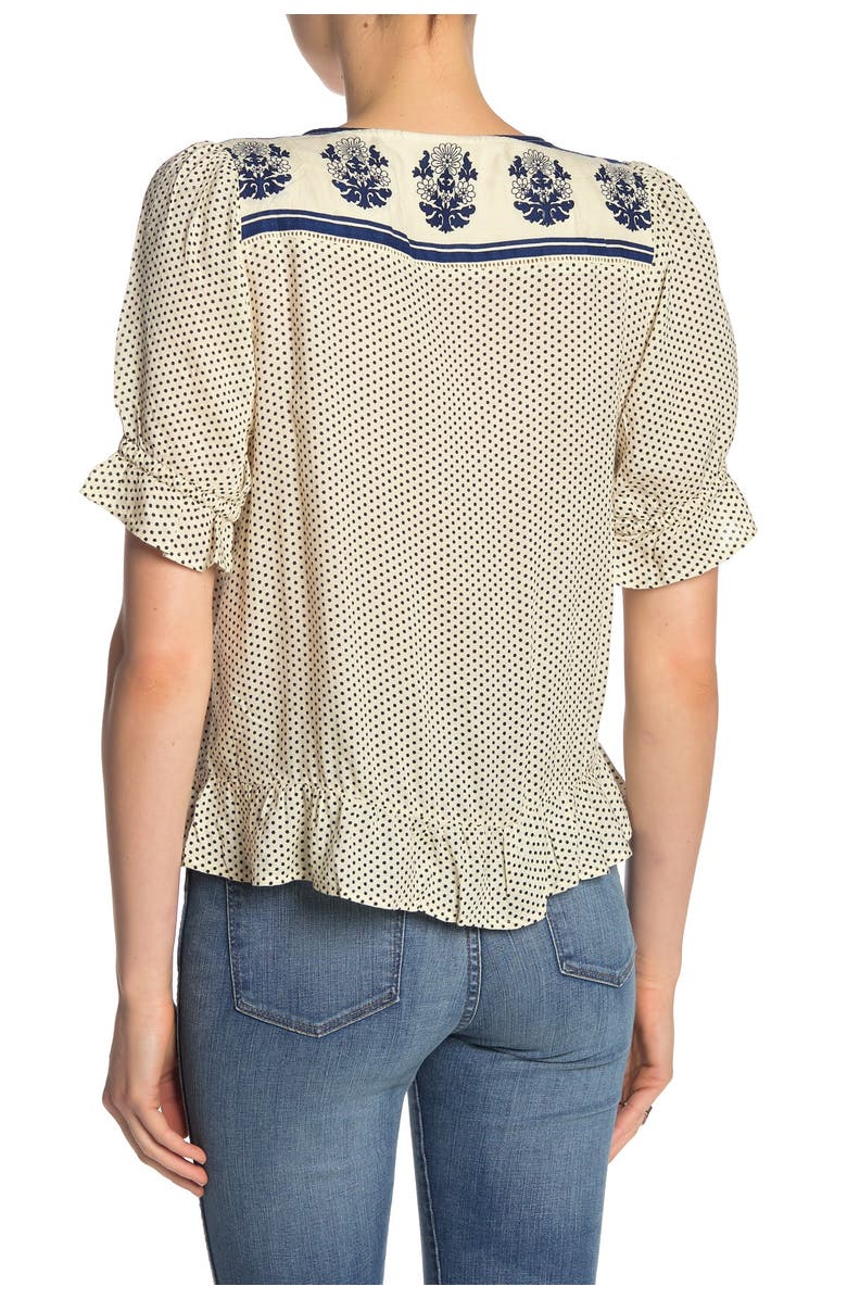 Lucky Brand Border Print Top, Alternate, color, 