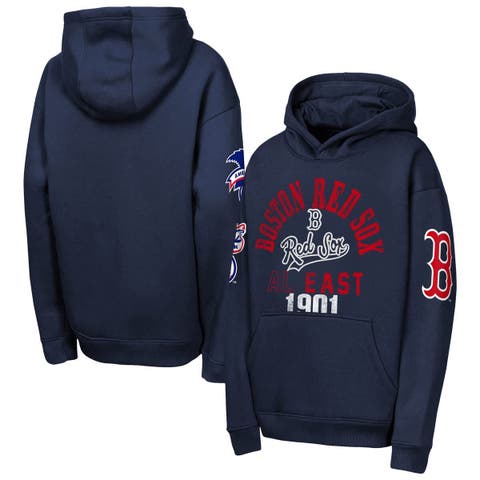 Youth Outerstuff  Navy Boston Red Sox Premium Sweep Fleece Hoodie