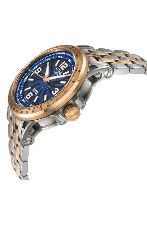 Gevril Wind Master Automatic Bracelet Watch, 44mm In Two Toned Iprg/silver