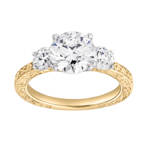 Ismere 14K Gold 2.65 Ct Round Lab Grown Diamond Engagement Ring