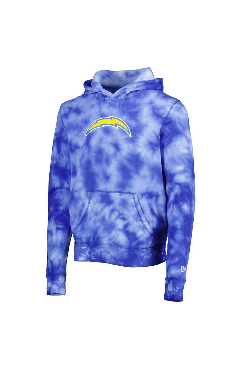 New Era Men's New Era Powder Blue Los Angeles Chargers Team Tie-Dye Pullover Hoodie, Alternate, color, Powder Blue