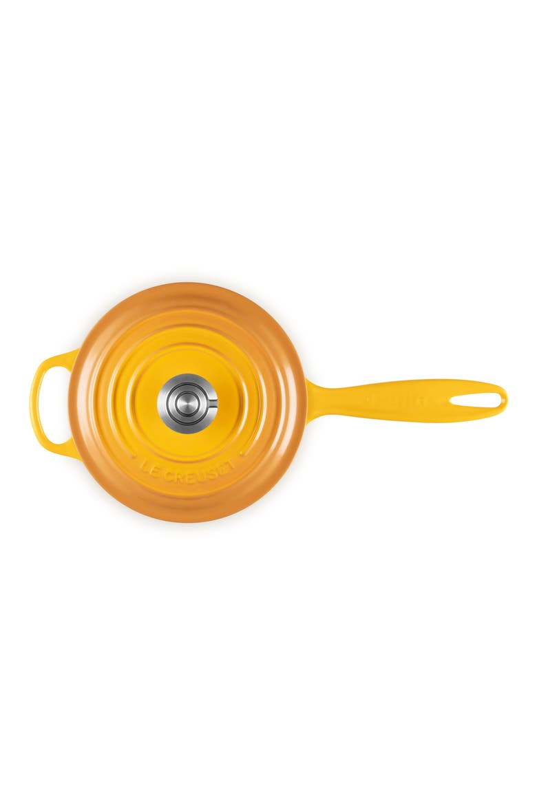 Signature 2.25-Quart Enameled Cast Iron Saucepan, Alternate, color, NECTAR