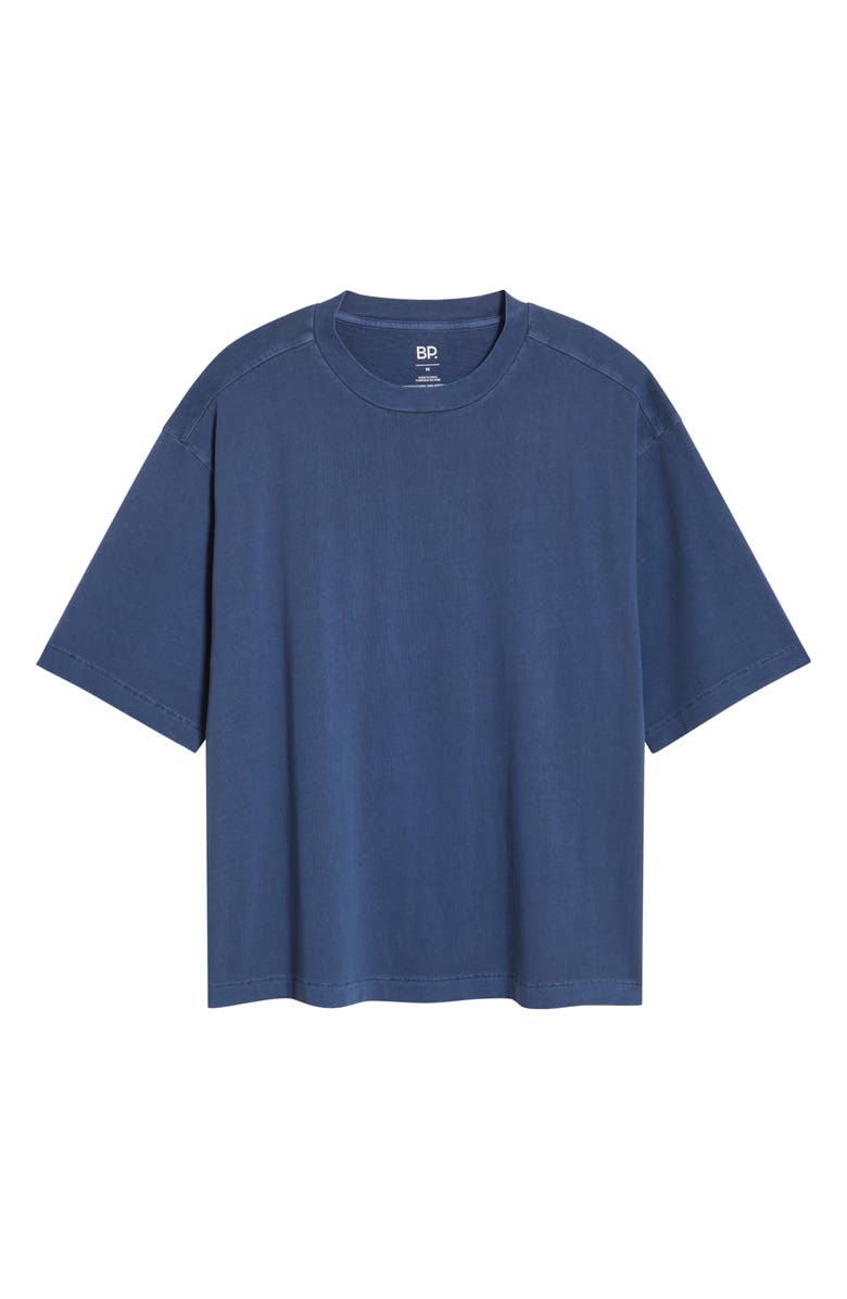 BP. Garment Dyed Boxy Crop T-Shirt, Alternate, color, Blue Indigo