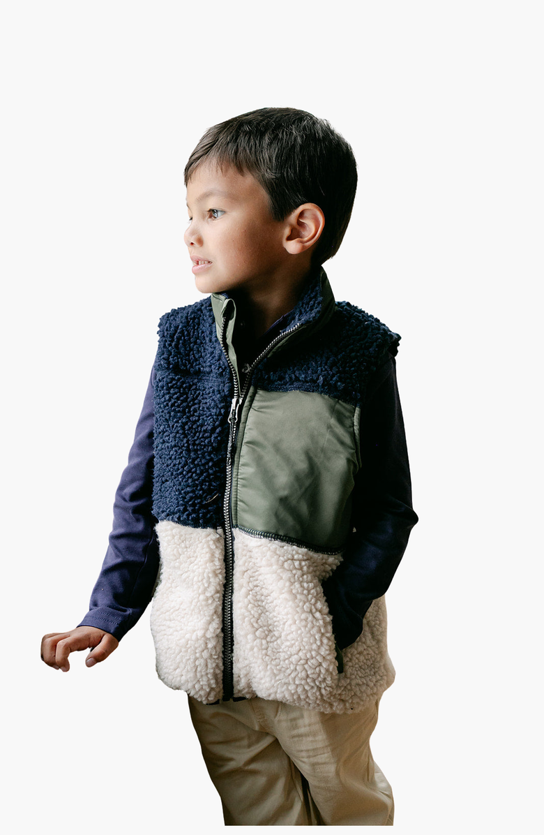 Little Paper Kids River Outerwear Vest, Main, color, Combo