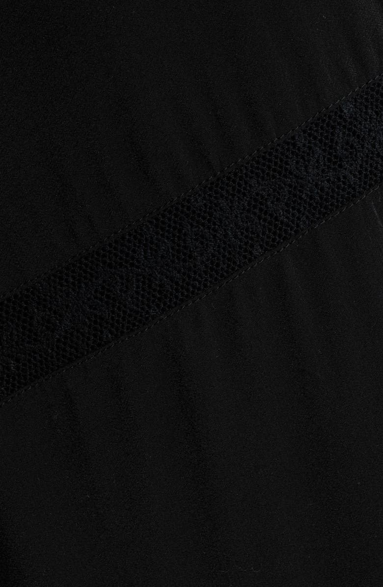 LoveShackFancy Perletta Lace Trim Silk Maxi Dress, Alternate, color, 