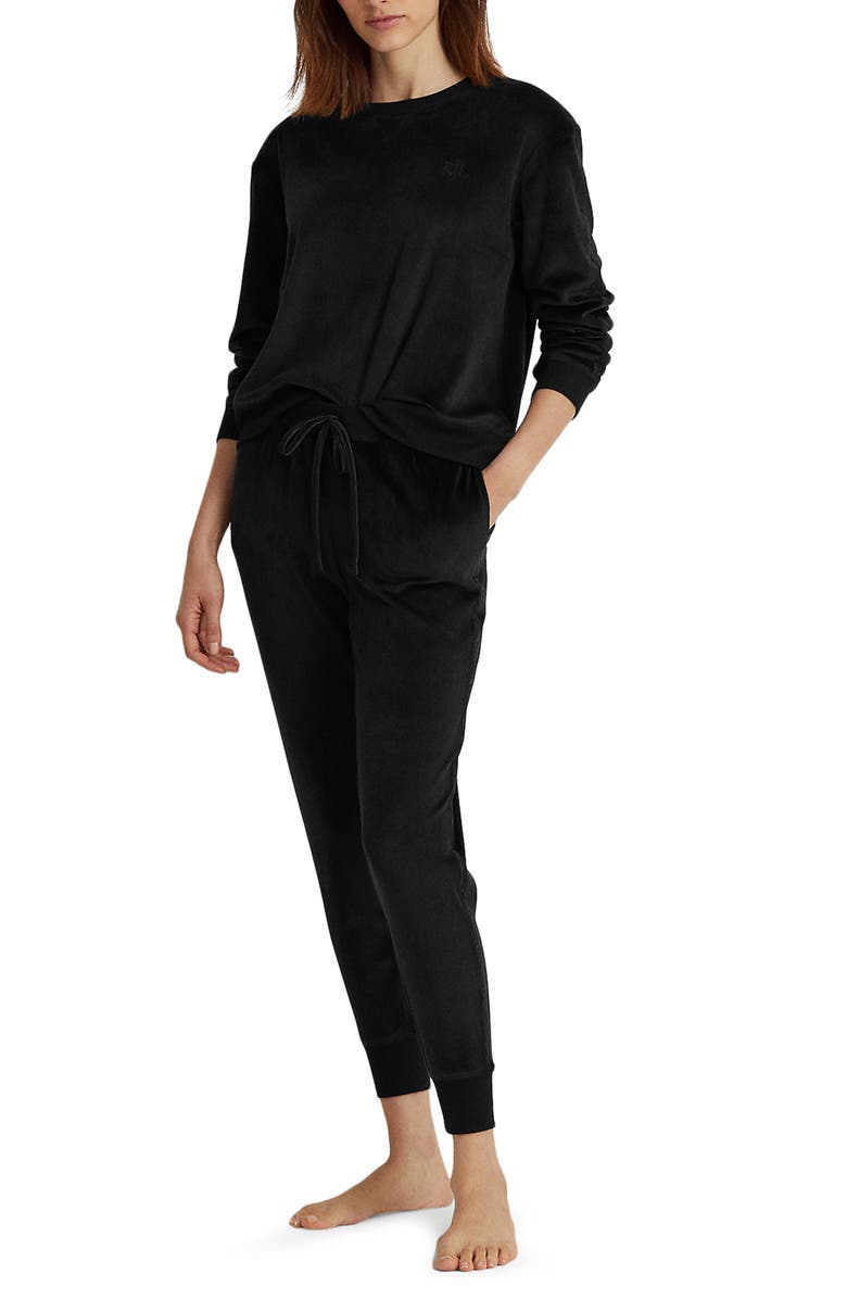 Lauren Ralph Lauren Velour Pajamas, Main, color, 
