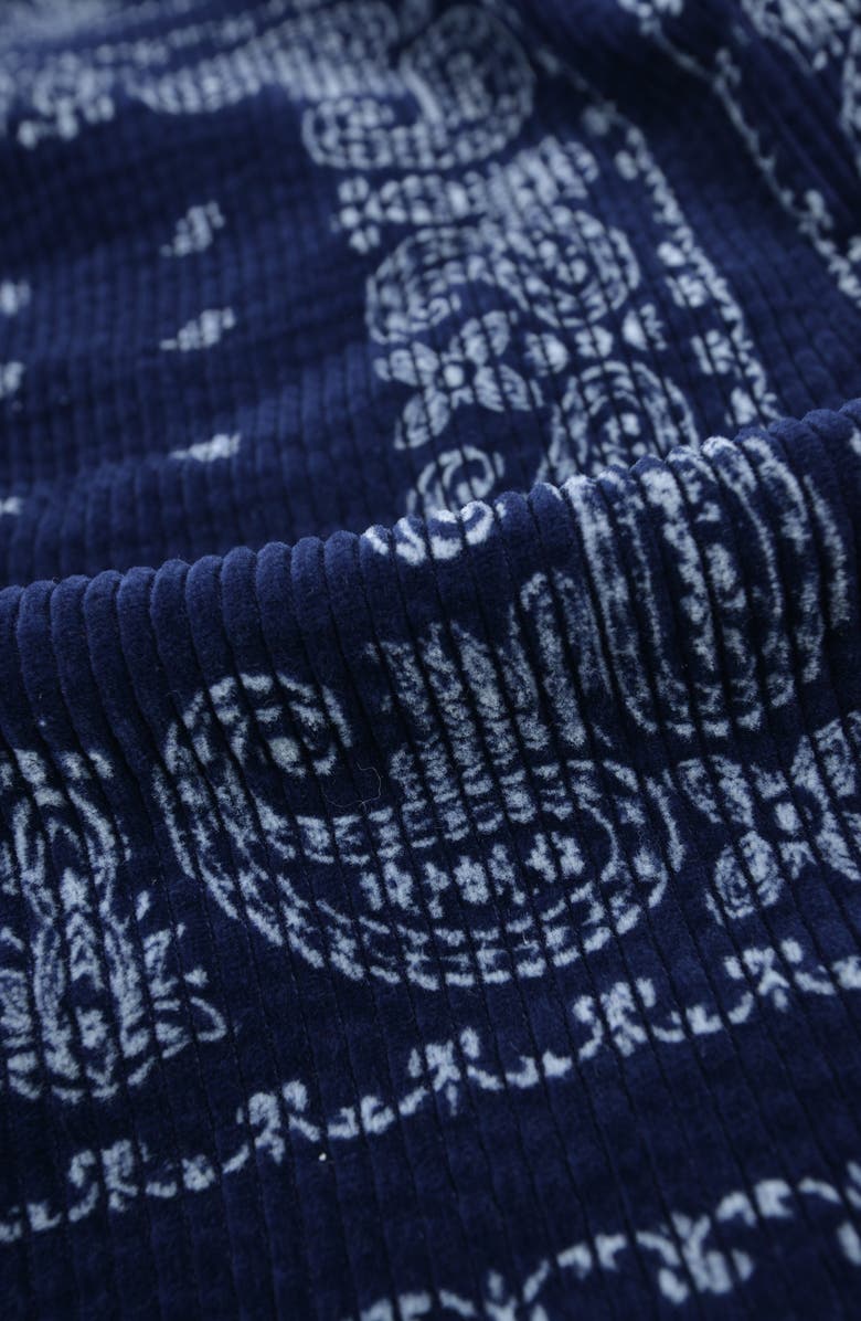 HIROSHI KATO The Vise Cotton Corduroy Chore Shirt Jacket, Alternate, color, Navy Bandana