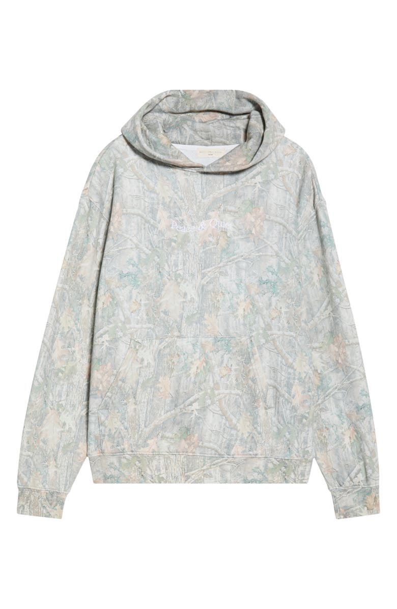 Museum of Peace & Quiet Embroidered Wordmark Camo Hoodie, Alternate, color, Camouflage