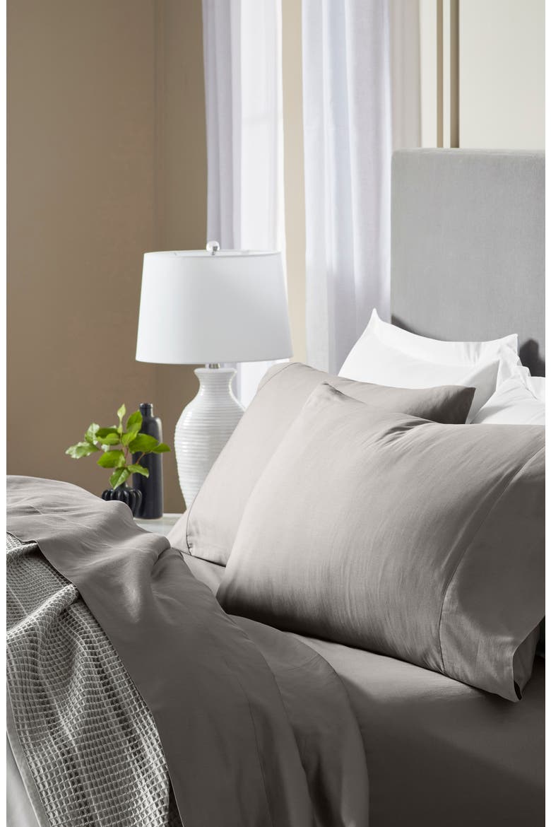 Signature Hemmed Sheet Set, Alternate, color, STONE