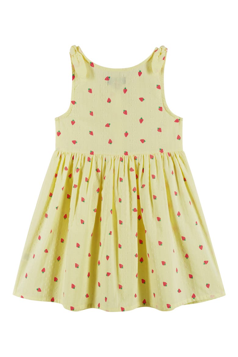 Kids' Strawberry Sleeveless Button-Up Dress, Alternate, color, YELLOW STRIPE