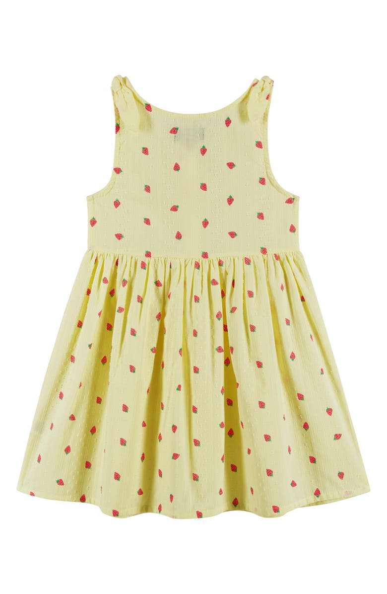 Andy & Evan Kids' Strawberry Sleeveless Button-Up Dress, Alternate, color, Yellow Stripe