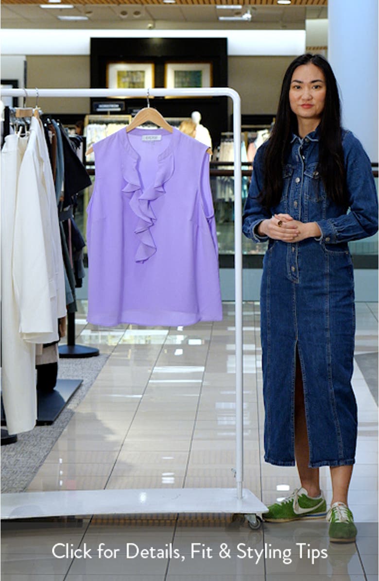 Sleeveless Ruffle Neck Top, sales video thumbnail