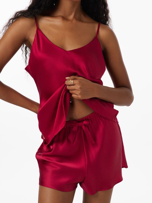 Silksilky Silk Spaghetti Strap Camisole Pajama Set