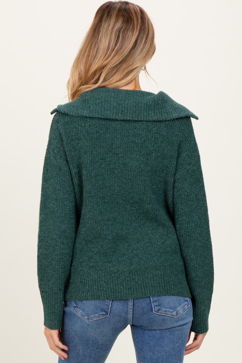 Half Zip Pullover Sweater, Alternate, color, Green