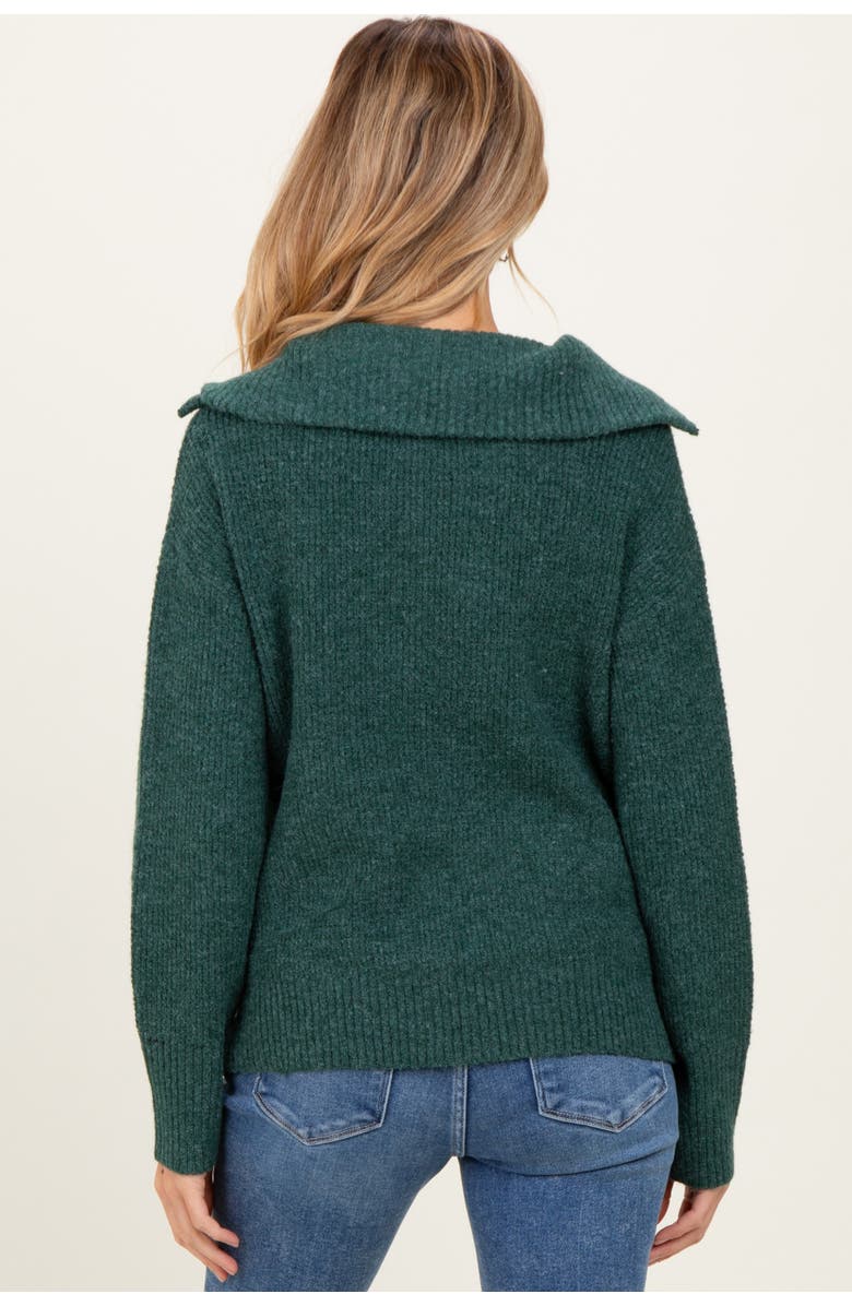 PinkBlush Half Zip Pullover Sweater, Alternate, color, Green